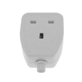 13A 250V UK British Standard Female Socket Power Adaptor Detachable Power Cord Cable Connector Socket White/Black